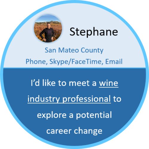 I’d like to meet a wine industry professional to explore a career change