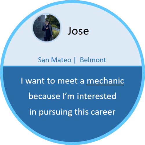 I want to meet a mechanic because I'm interested in pursuing this career